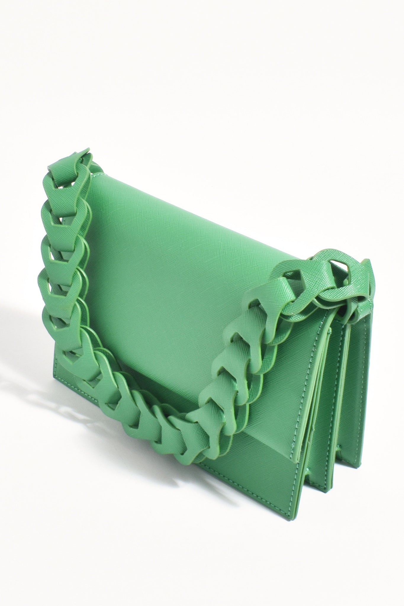 Jessica Structured Chain Mini Handbag - Green