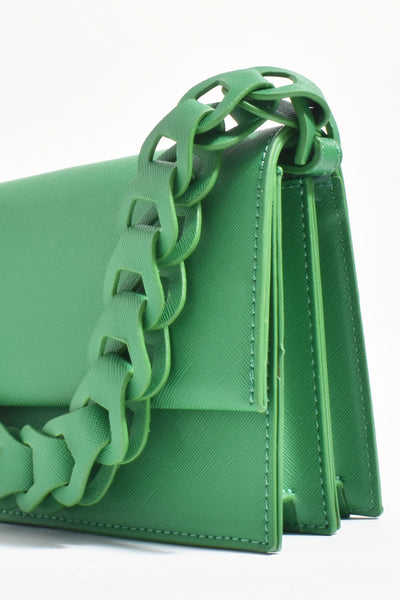 Jessica Structured Chain Mini Handbag - Green