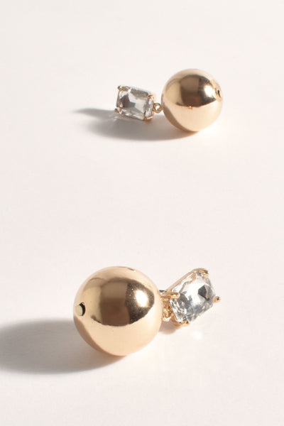 Jewel Ball Event Earrings - Crystal Gold