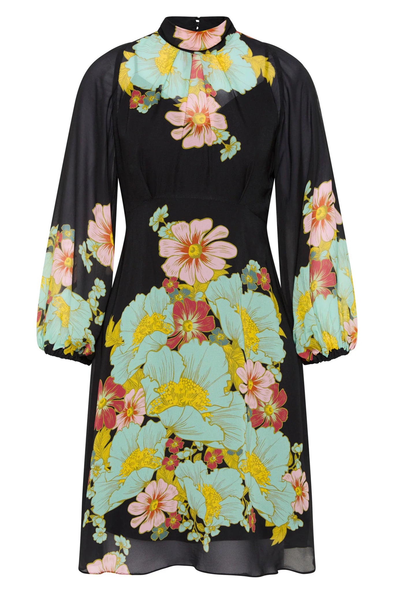 Julia Dress Dark Ink - Floral