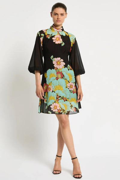 Julia Dress Dark Ink - Floral