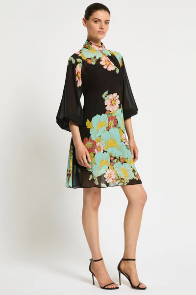 Julia Dress Dark Ink - Floral