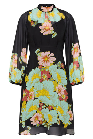 Julia Dress Dark Ink - Floral