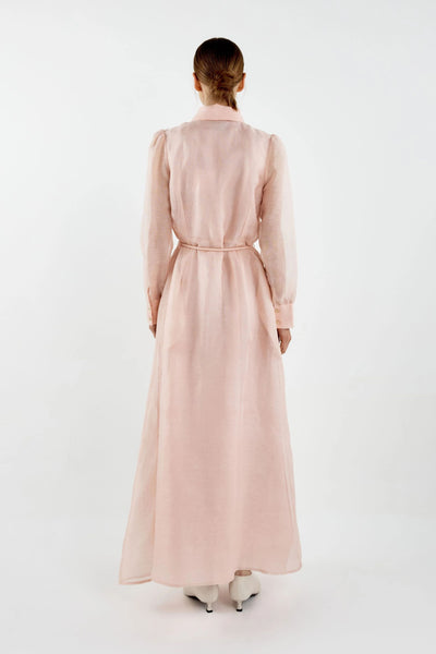 Julie Maxi Shirt Dress - Pink
