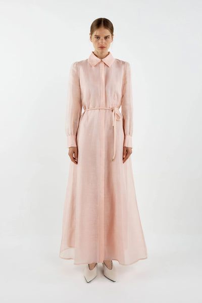 Julie Maxi Shirt Dress - Pink