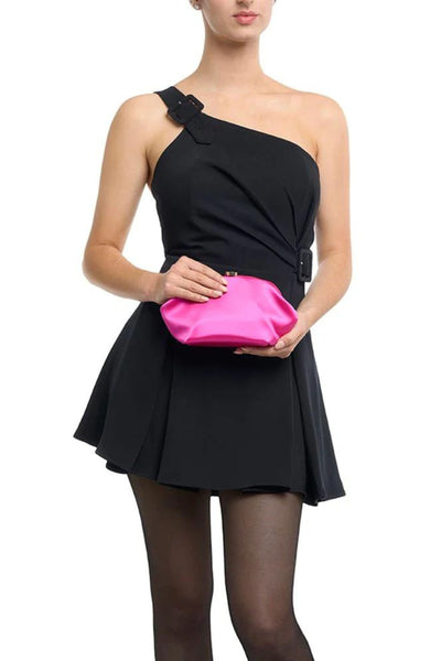 Karina Satin Clutch - Fuchsia