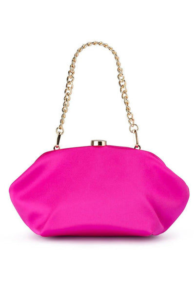 Karina Satin Clutch - Fuchsia