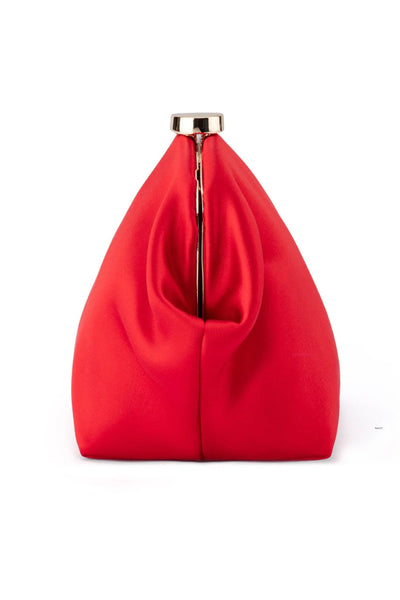 Karina Satin Clutch - Red