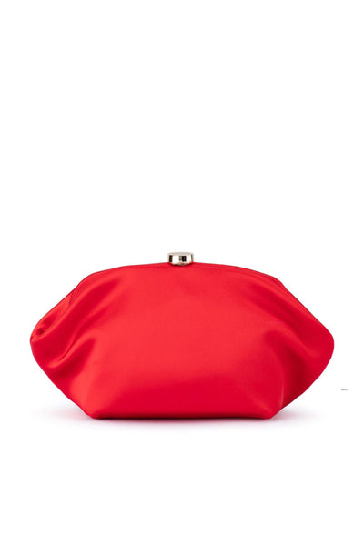Karina Satin Clutch - Red