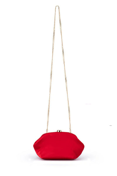 Karina Satin Clutch - Red