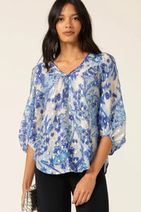 Kassiopi Top - Blue Silver Batique
