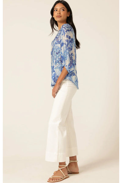 Kassiopi Top - Blue Silver Batique