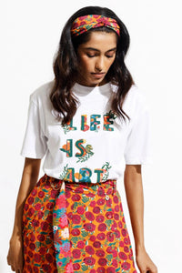 Kate Life is Art T-Shirt - White SIZE 16 ONLY