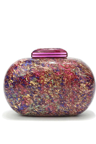 Kendall Acrylic Resin Clutch - Purple