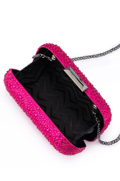 Keren Diamond Hotfix Clutch - Fuchsia