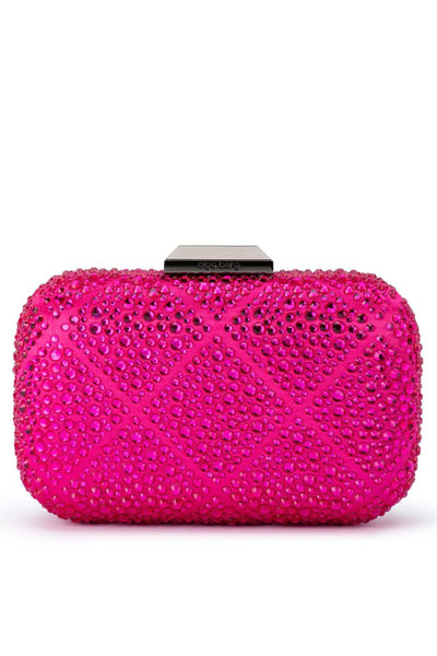 Keren Diamond Hotfix Clutch - Fuchsia