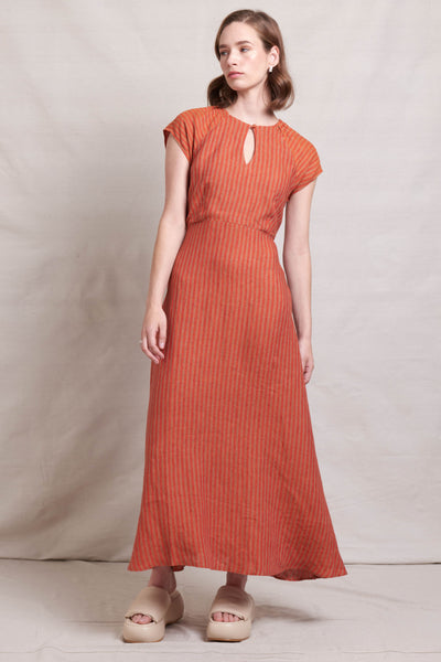 Key Note Linen Dress - Fiesta Stripe