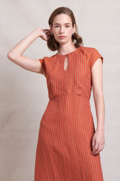 Key Note Linen Dress - Fiesta Stripe