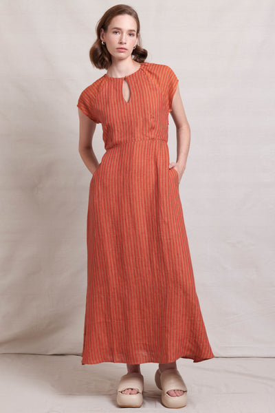 Key Note Linen Dress - Fiesta Stripe