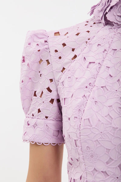 Kitsu Short Sleeve Midi - Lilac