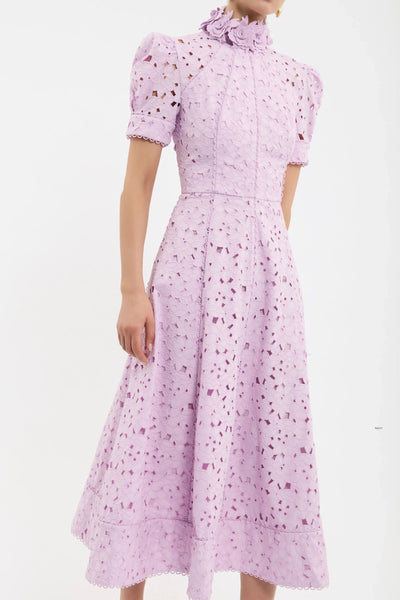 Kitsu Short Sleeve Midi - Lilac