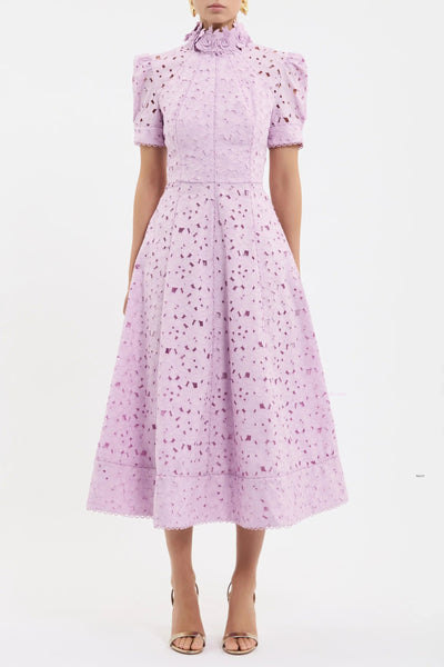 Kitsu Short Sleeve Midi - Lilac