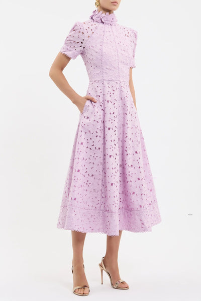 Kitsu Short Sleeve Midi - Lilac