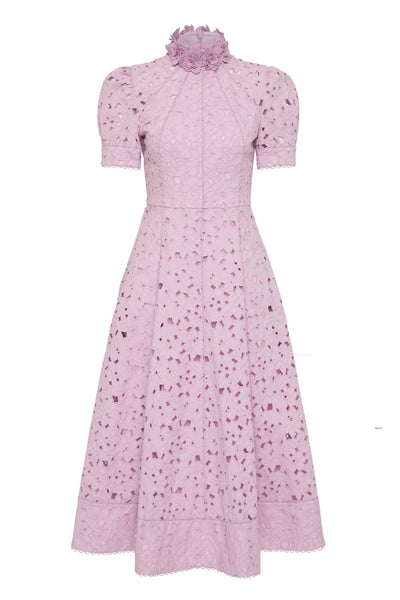 Kitsu Short Sleeve Midi - Lilac