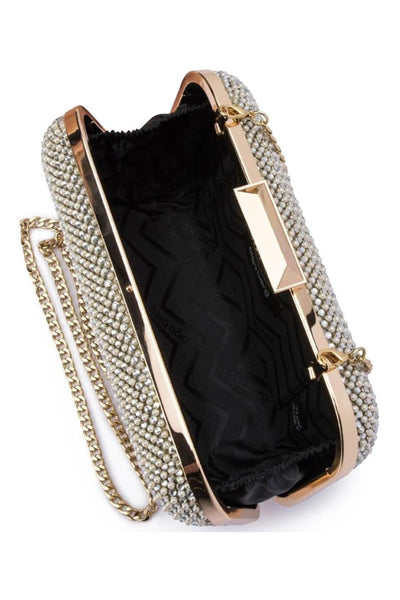 Klara Pearl and Crystal Mesh Clutch