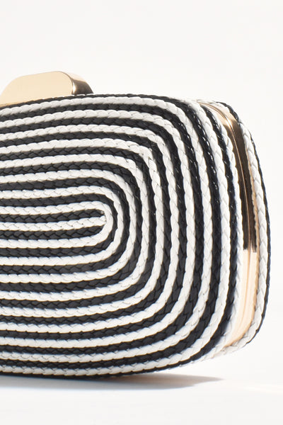 Leela Rope Structured Clutch - Monochromatic