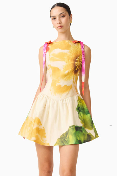 Lilia Long Sleeve Mini Dress - Multi Floral