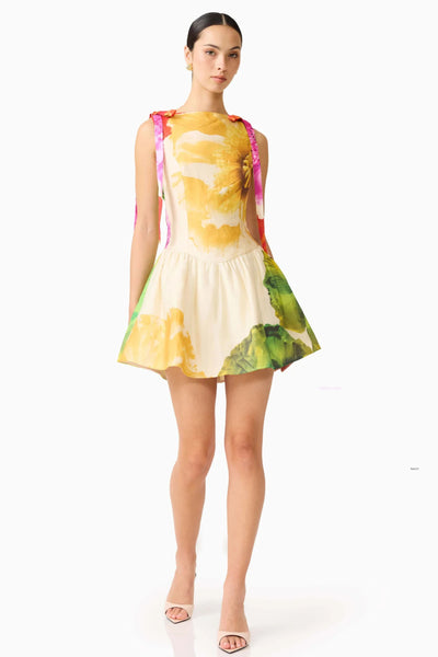Lilia Long Sleeve Mini Dress - Multi Floral