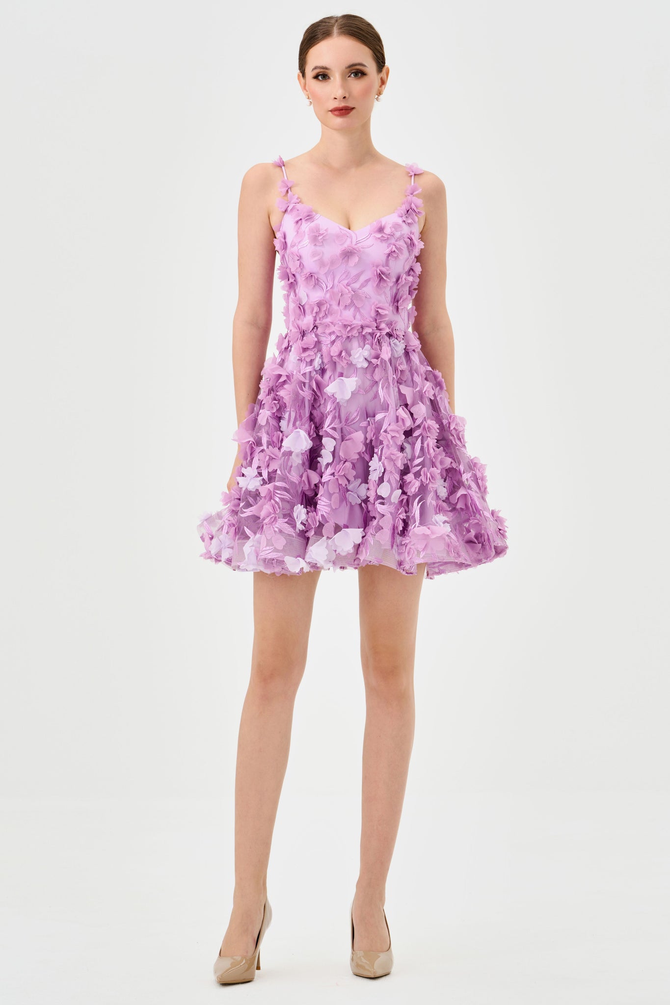 Lindsey 3D Floral Mini - Purple Ombre