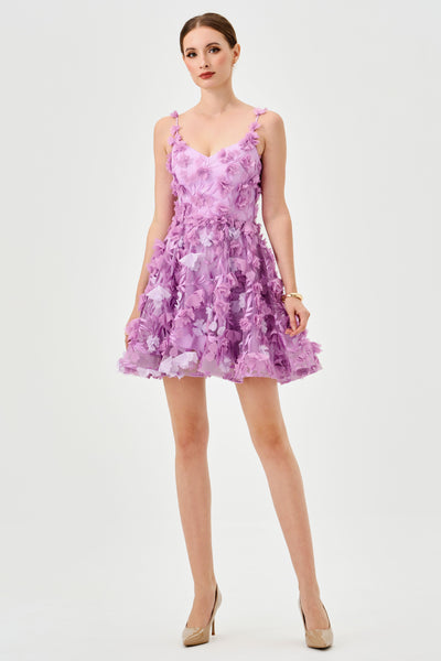 Lindsey 3D Floral Mini - Purple Ombre