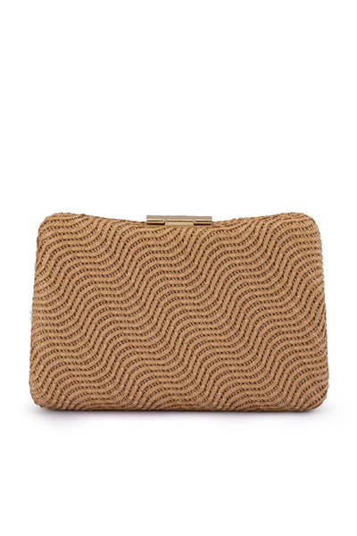 Lindy Woven Clutch - Natural
