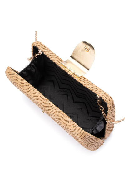 Lindy Woven Clutch - Natural