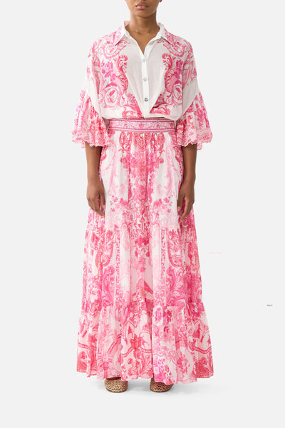 High Waisted Tiered Skirt - Livin La Vida Rosa