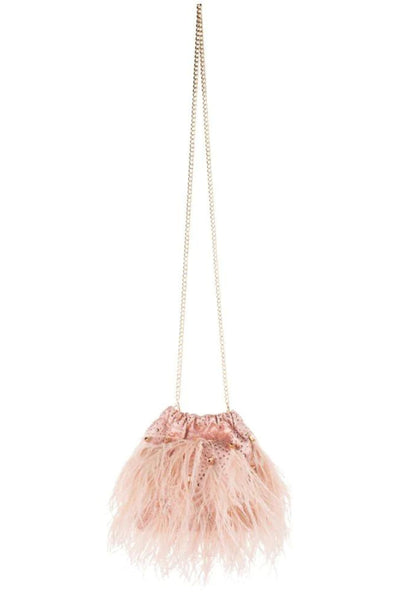 Livvy Feather Pouch - Blush