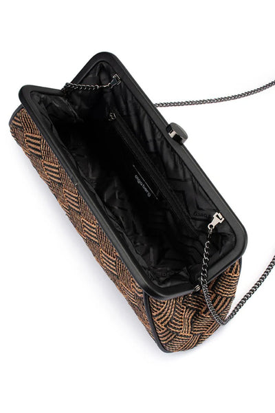 Lois Woven Frame Bag - Black