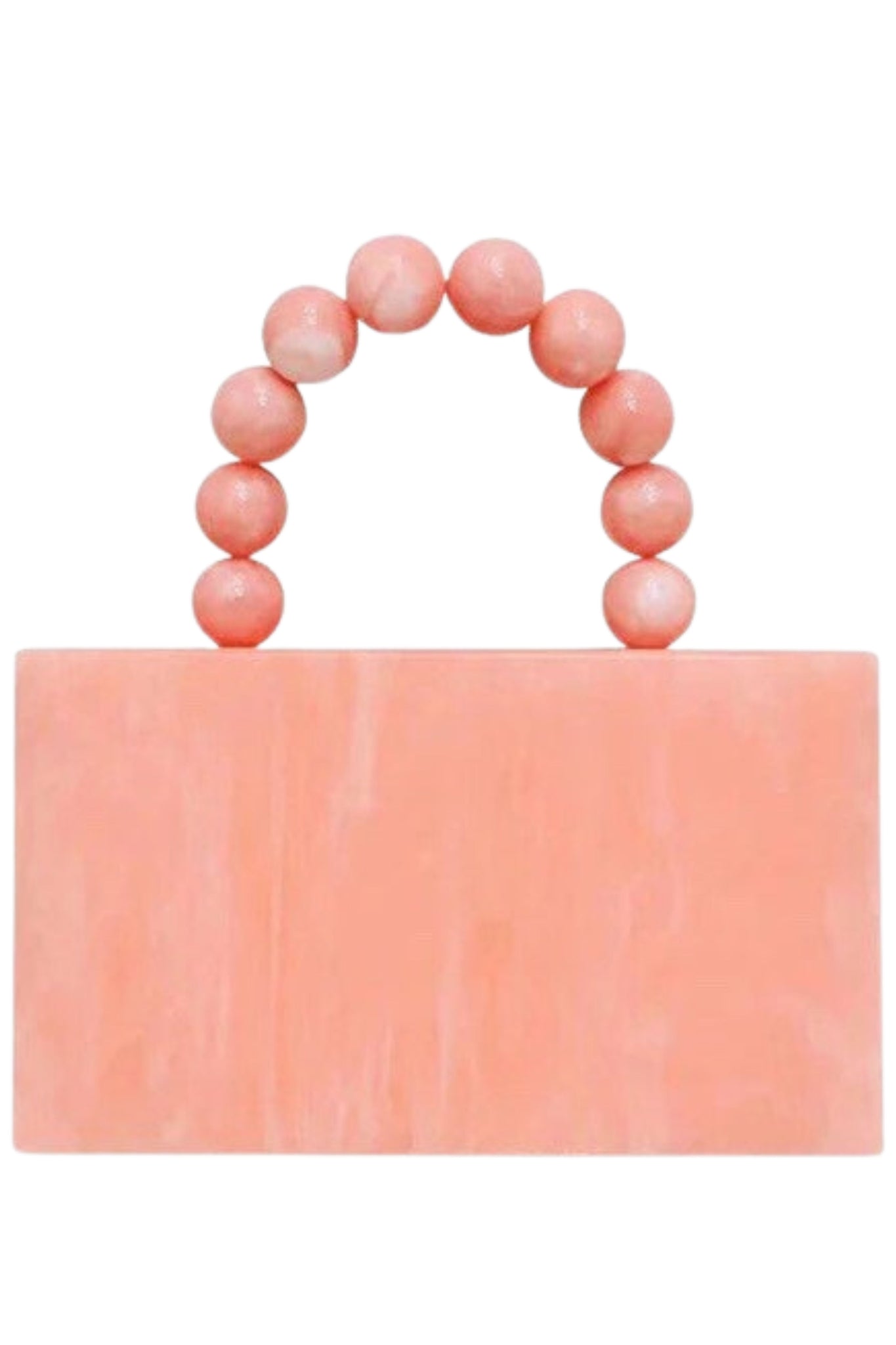 Lolita Acrylic Top Handle Bag - Apricot