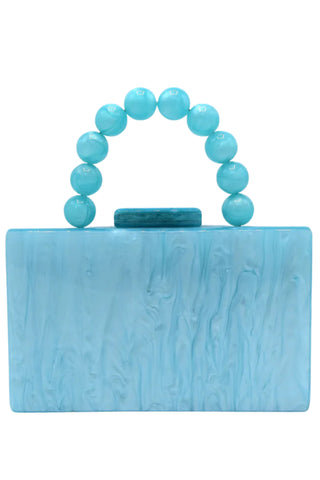 Lolita Acrylic Top Handle Bag - Baby Blue