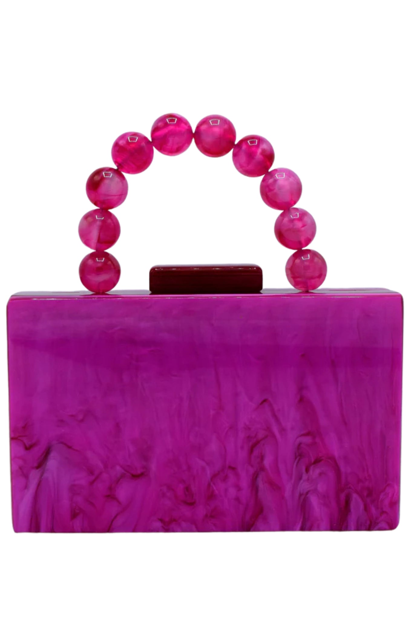 Lolita Acrylic Top Handle Bag - Fuchsia