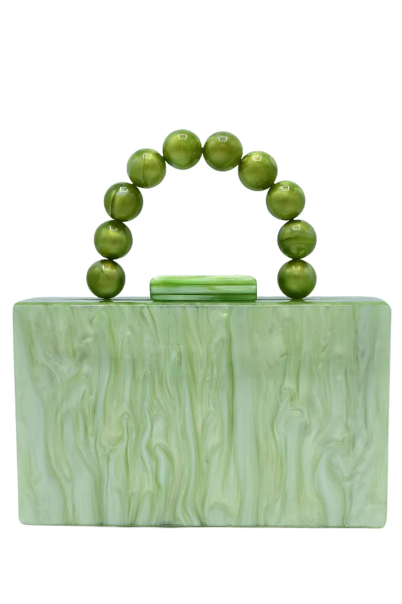 Lolita Acrylic Top Handle Bag - Matcha Lime