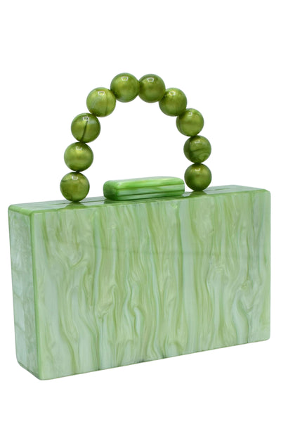 Lolita Acrylic Top Handle Bag - Matcha Lime