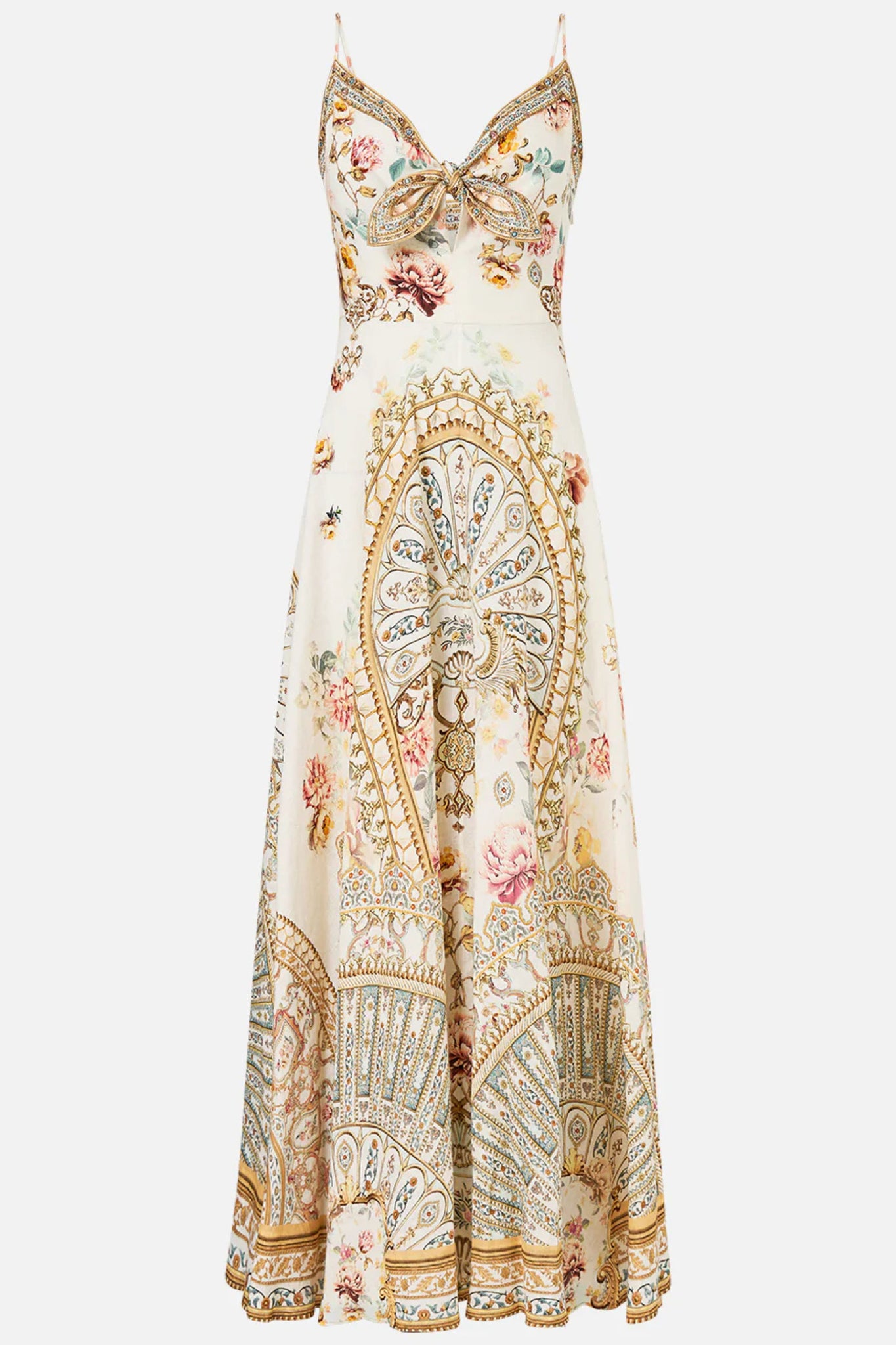 Ottoman Dynasty Long Dress with Tie Front