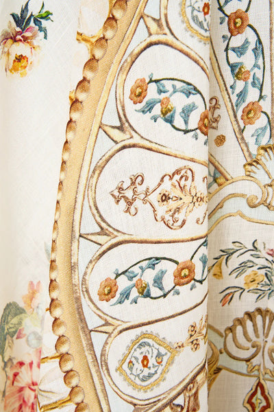 Ottoman Dynasty Long Dress with Tie Front