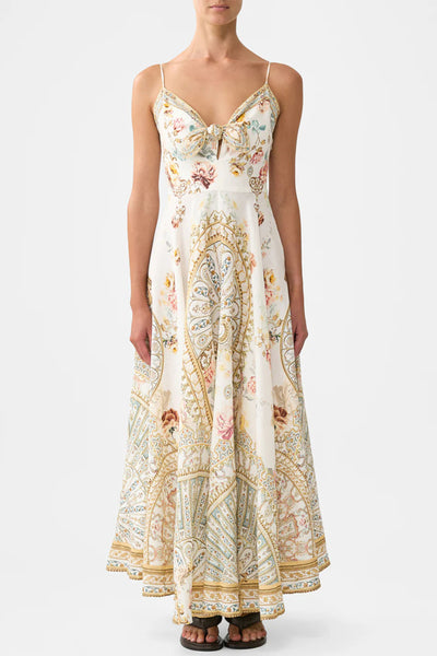 Ottoman Dynasty Long Dress with Tie Front