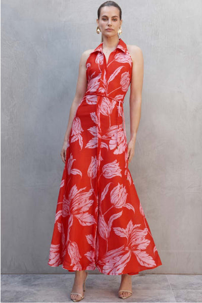Louisa Maxi Shirt Dress - Tropic Print