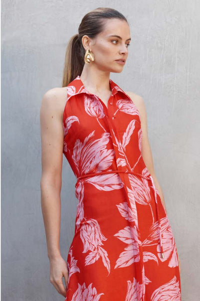 Louisa Maxi Shirt Dress - Tropic Print