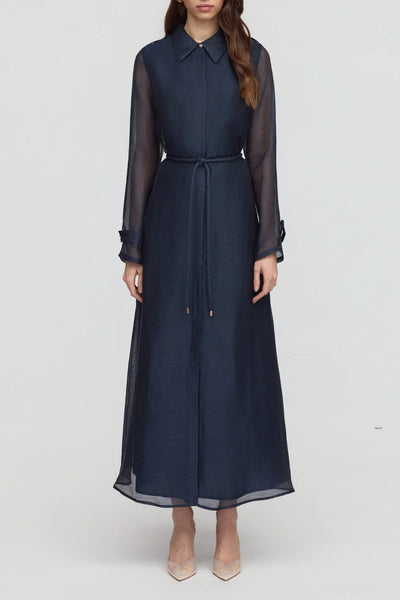 Louna Maxi Shirt Dress - Midnight Sky